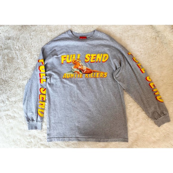 NELK BOYS Full Send Auntie Killers Long Sleeve Tee Medium - Picture 2 of 5